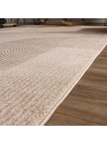 KADIMA DESIGN Teppich Kurzflor Geometrisch Wohnzimmer in Creme