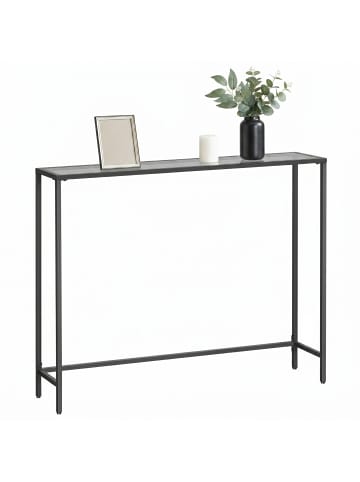 VASAGLE Konsolentisch Baris in Schwarz-Grau - (B)100 x (H)80 x (T)20 cm