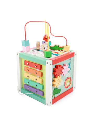 Fisher-Price Holz-Aktivitätswürfel 5in1 in bunt