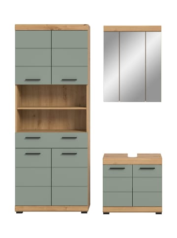 ebuy24 Badmöbelset Scout (3-teilig) Staubgrün 149 x 34 cm