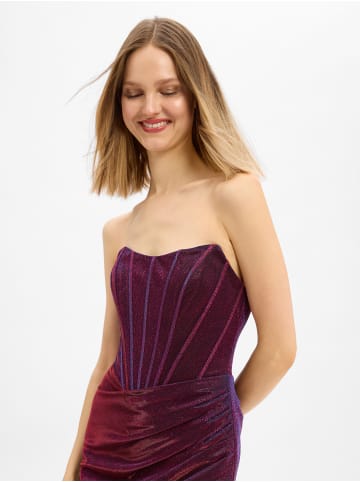 Unique Kleid in bordeaux blau - 0002