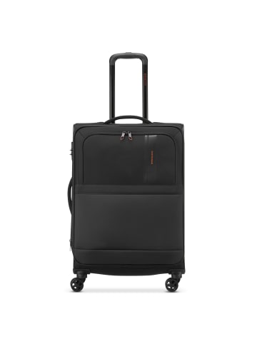 Roncato Metropolitan 4 Rollen Trolley 66 cm mit Dehnfalte in black