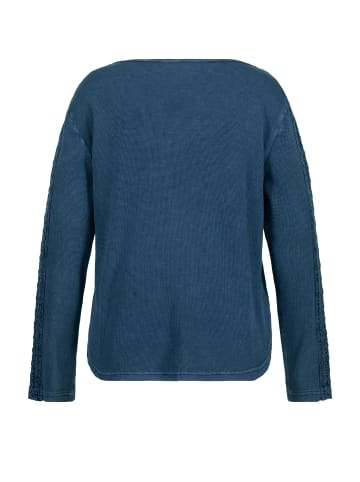 Ulla Popken Sweatshirt in mattes jeansblau