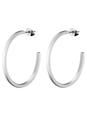 Adeliás Damen Ohrringe – Creole aus Edelstahl in silber