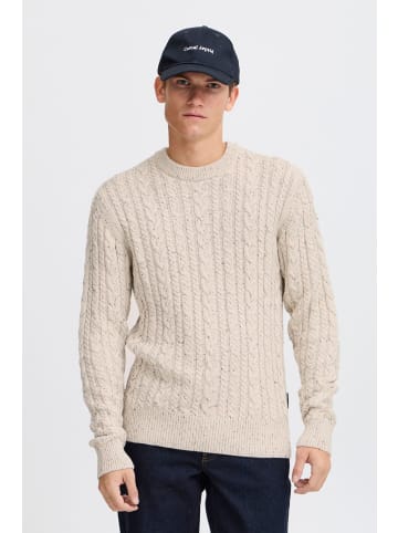 CASUAL FRIDAY Strickpullover CFKARL cable crew neck knit with neps in Beige