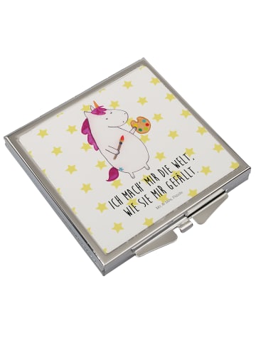 Mr. & Mrs. Panda Schminkspiegel Einhorn Künstler mit Spruch in Weiß