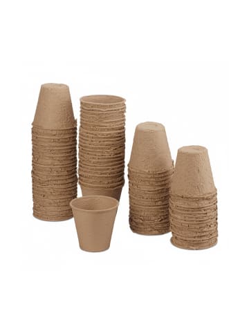relaxdays 240x Anzuchttöpfe in Beige