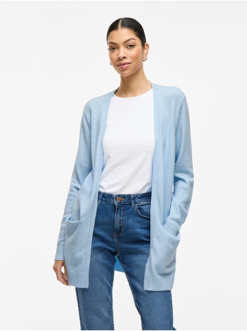 Vila Feinstrick Basic Cardigan Stretch mit Taschen VIRIL in Blau-2