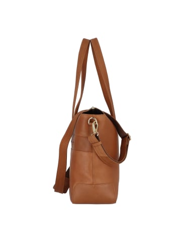 Plevier Edge Aktentasche RFID Schutz Leder 40 cm Laptopfach cognac