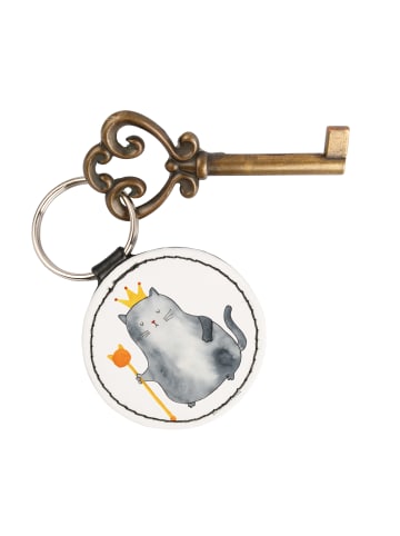 Mr. & Mrs. Panda Anhänger Katze König ohne Spruch in Weiß