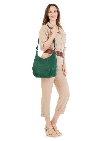 Cluty Shopper echt Leder in dunkelgrün