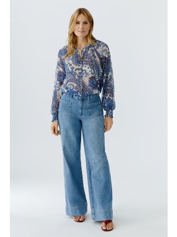 Oui Bluse in offwhite blue