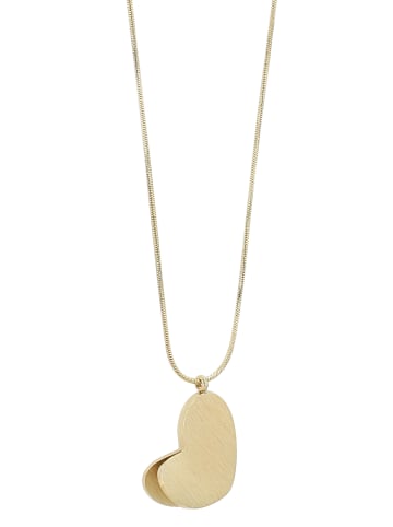 Adeliás Damen Halskette mit Anhänger – Herz aus Edelstahl in gold