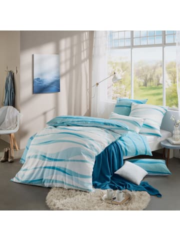 Erwin Müller Seersucker Wendebettwäsche Sparpaket 4-tlg. in blau