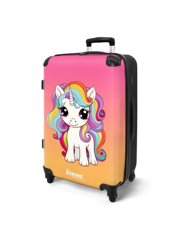 NoBoringSuitCases Suitcase, Koffer, Reisekoffer Einhorn rosa orange