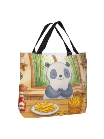 Mr. & Mrs. Panda Einkaufstasche Panda Pommes Gebet Design ohne S... in Weiß