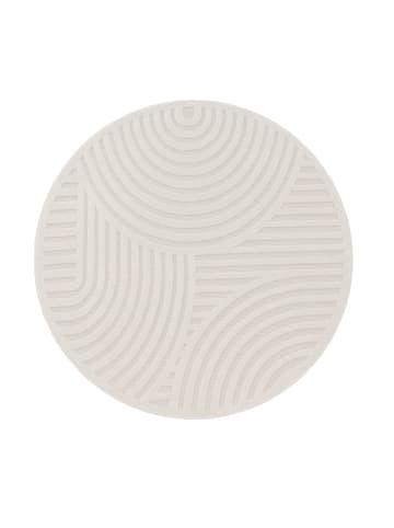 KADIMA DESIGN Teppich Kurzflor Struktur Wohnzimmer in Creme