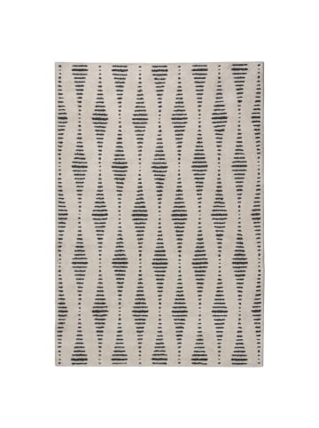 KADIMA DESIGN Langflor-Teppich Flauschig COLN Skandinavisch Wohnzimmer Modern in Creme-Schwarz