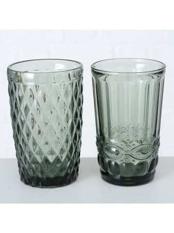 Boltze Trinkglas Aurora 2er Set in grau