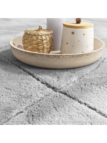 KADIMA DESIGN Waschbarer Teppich waschmaschinenwaschbar Unifarben Küche, Flur in Grau