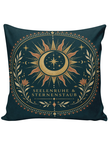 Kissen 40x40 Mandala-Sonnenornament mystisch De... in Weiß