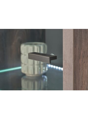 Furn.Design Vitrine Piano in Eiche und grau 80 x 200 cm