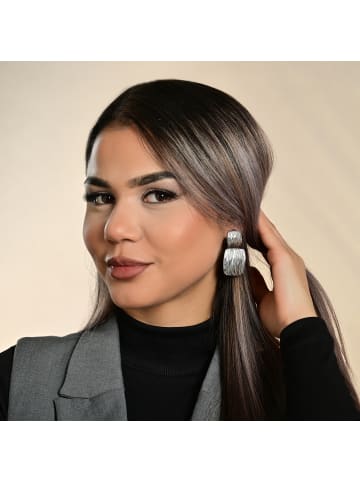 Adeliás Damen Ohrringe – Ohrstecker aus Edelstahl in silber
