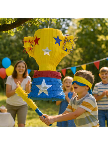 relaxdays 3-tlg. Pinata Set "Pokal" in Bunt