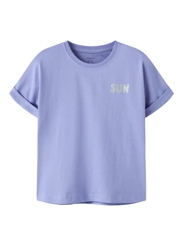 name it Nkfville Glitzerprint T-Shirt in purple impression