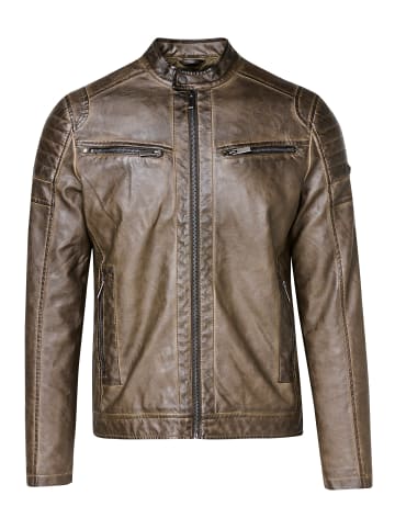KOROSHI Jacke aus kunstleder. in braun