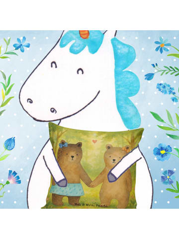 Mr. & Mrs. Panda kissen für sofa Bär Freundin Design ohne Spruch in Weiß