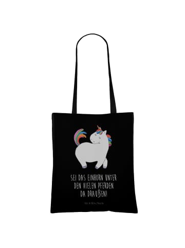 Mr. & Mrs. Panda Schultasche Einhorn Stolzieren mit Spruch in Schwarz