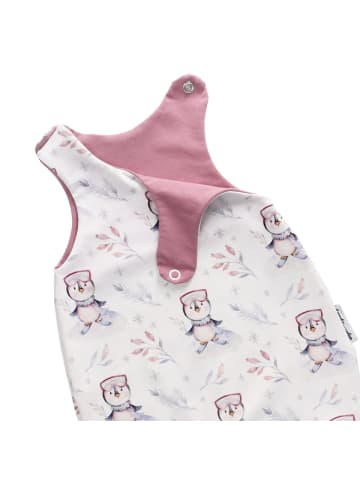 Land-Juwelen Strampler Handmade Pinguin in weiss