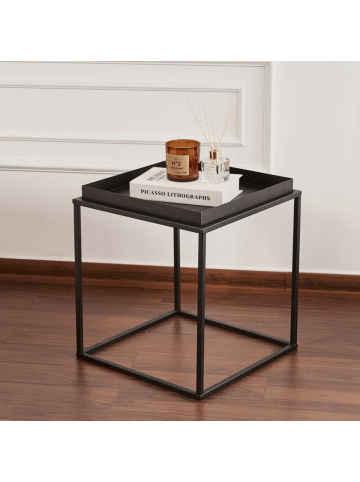 CALICOSY Beistelltisch SKYE in Schwarz - (W) 45 x (H) 45 x (L) 52 cm