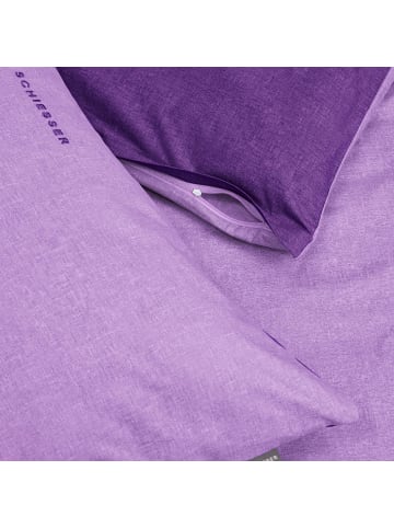 Schiesser 2er-Set: Renforcé-Kissenhüllen in Lila