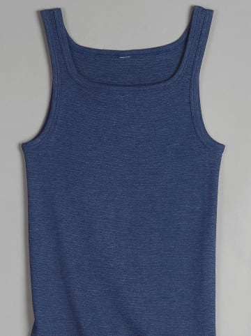 WITT WEIDEN Unterhemd in marine-geringelt