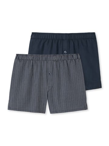 Schiesser Web-Boxershorts 2er Pack in Dunkelblau