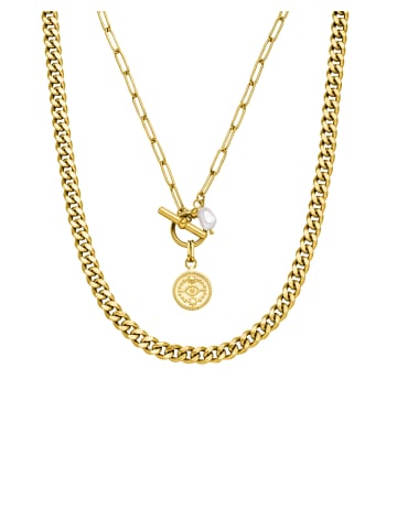 PURELEI 2tlg. Halsketten-Set Makani 55 cm in Gold