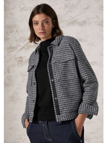 Cecil Kurze Jaquard Jacke in Schwarz