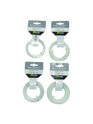 XClou Garden Trimmerschnur aus Nylon für Trimmer & Freischneider, 15 m - universal in Weiß