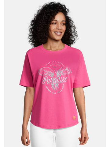Salzhaut Rundhals T-Shirt für Damen in pink