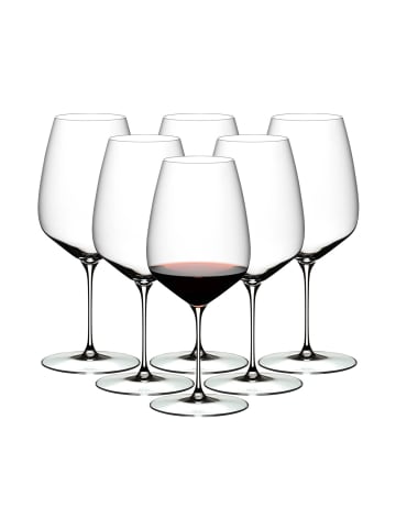 RIEDEL Glas 6er Set Cabernet / Merlot Weingläser Veloce 829 ml in transparent