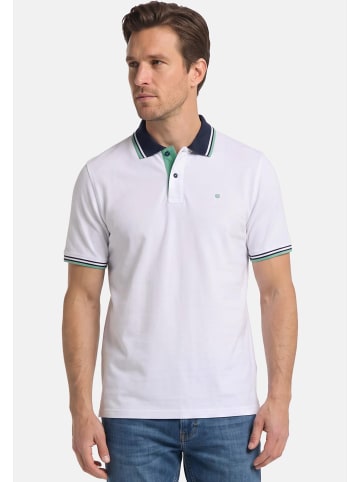 Redmond Poloshirt Basic in Weiß / grün