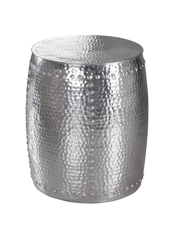 FineBuy Beistelltisch in Silber / Aluminium / 42x42x49