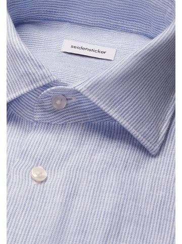 Seidensticker Leinenhemd Regular in Mittelblau