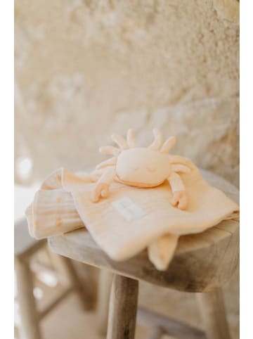 leevje Baby Kuscheltuch aus Musselin 'crab' in orange