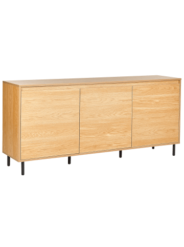 Beliani Sideboard NIKEA in Braun/Schwarz - (W) 165 x (H) 75 x (L) 40 cm