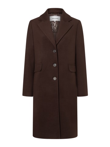 More & More langer, leicht taillierter Blazermantel in espresso brown
