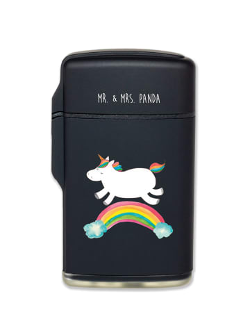 Mr. & Mrs. Panda Sturmfeuerzeug Einhorn Regenbogen ohne Spruch in Schwarz