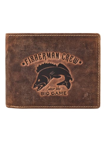 Greenburry Karpfen Geldbörse Leder 12.5 cm in brown 2